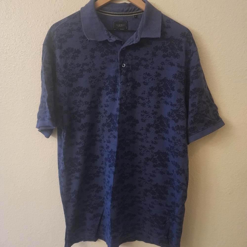 7D 7 Diamonds Fit Lucas 100% Cotton Navy Polo Shirt Mens XL